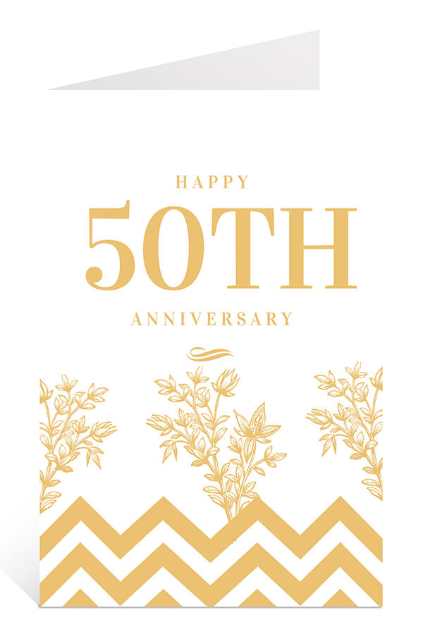 Download Free Printable Anniversary Card: 50 years and Counting