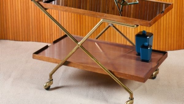 Ideas for 50th Wedding Anniversary Gifts No 7: Gold Serving Cart