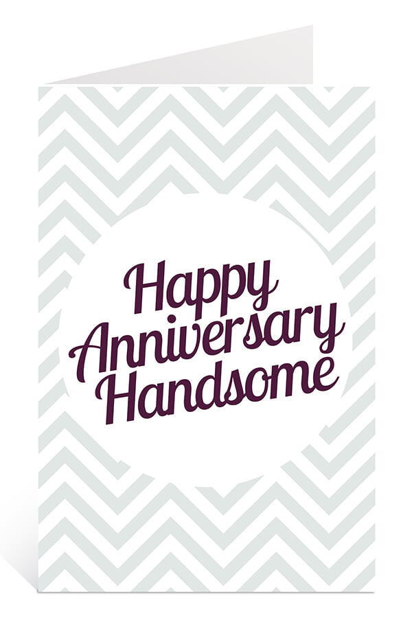 Download Free Printable Anniversary Card: Happy Anniversary Handsome