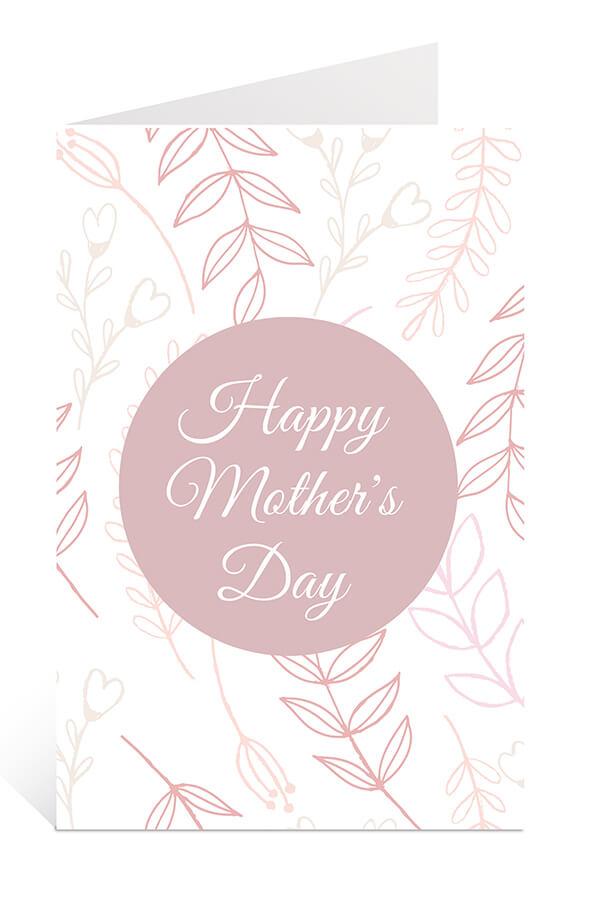Download Free Printable Mother's Day Card: Rose Gold Card