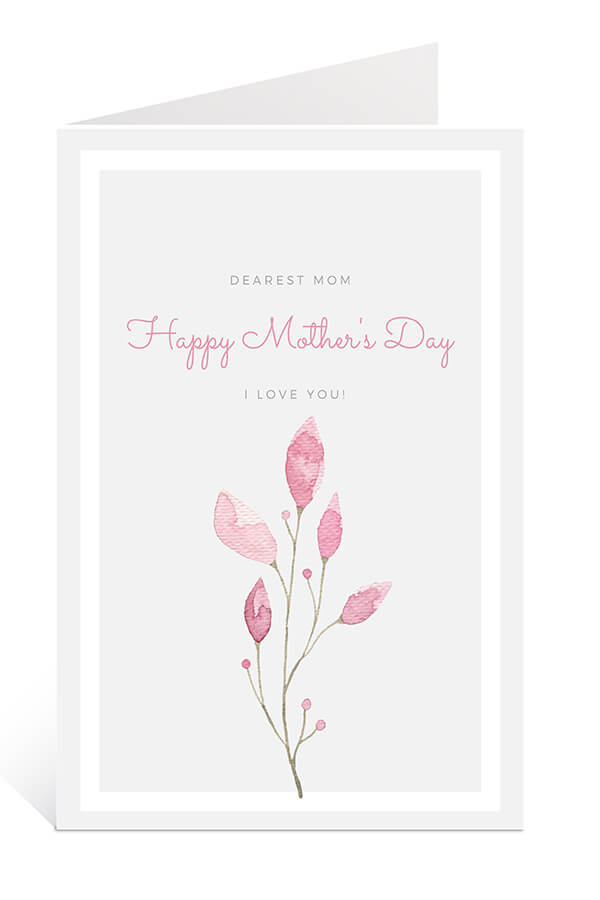 Download Free Printable Mother's Day Card: Romantic Pink Floral