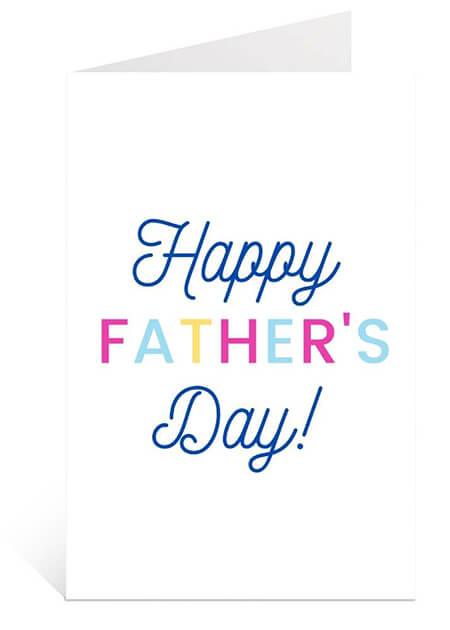 Father's day cards to print for free: Download Colorful Father's Day Card