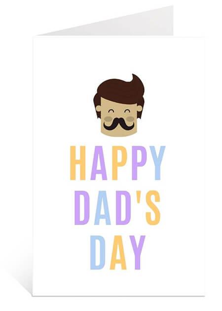 Father's day cards to print for free: Download Smiling Dad Father's Day Card