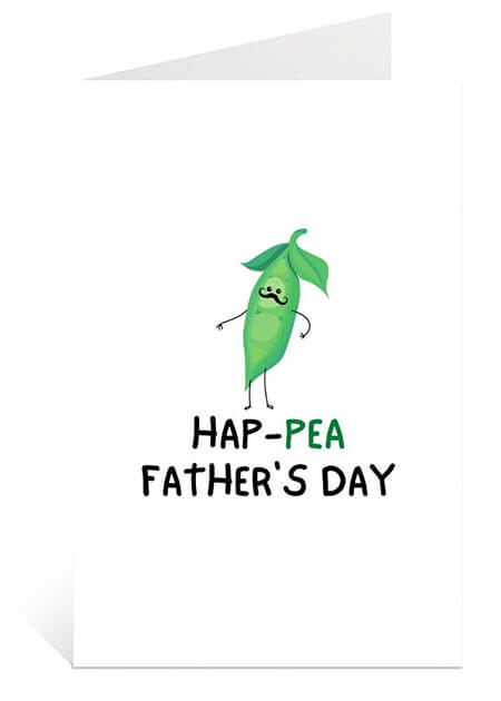 Father's day cards to print for free: Download Hap-Pea Father's Day Card