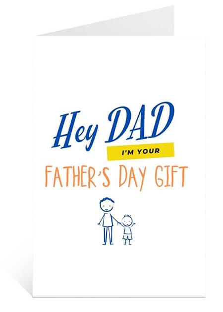 Father's day cards to print for free: Download Hey Dad Card
