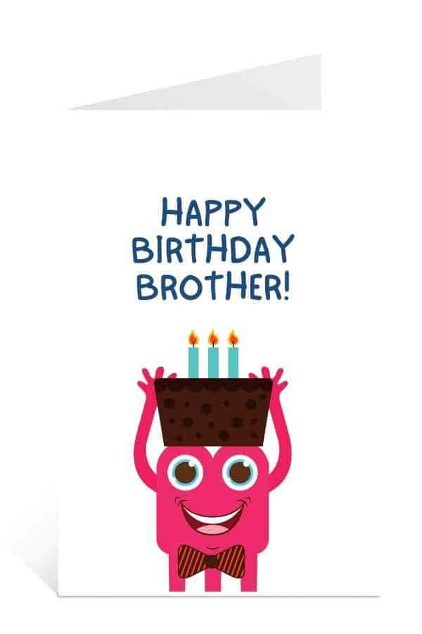 Classic Happy Birthday Card Free Download for Brother