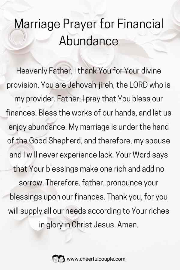 Download Image of Marriage Prayer for Financial Abundance