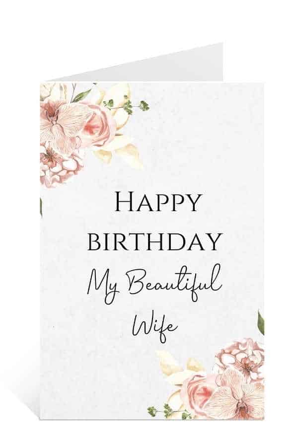 Birthday cards to print for free: Download Happy Birthday My Beautiful Wife