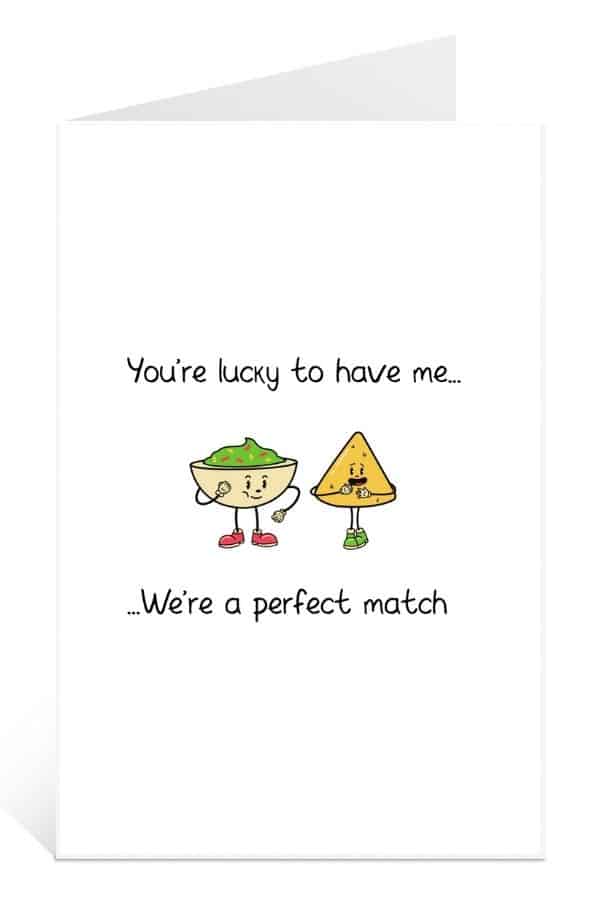 Mock-up Card of printable valentine cards perfect match